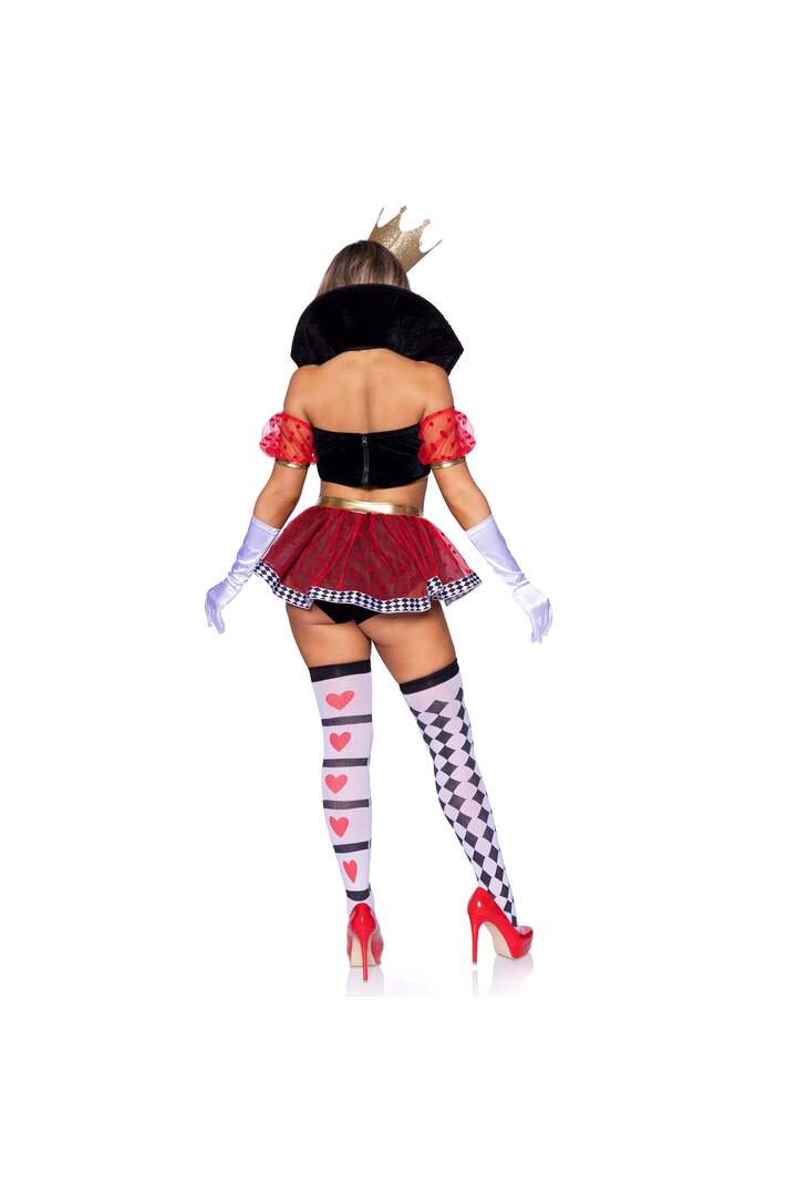 Leg Avenue Wicked Wonderland Queen Costume Red/Black 4