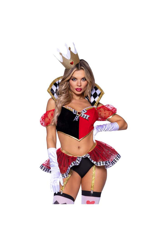 Leg Avenue Wicked Wonderland Queen Costume Red/Black