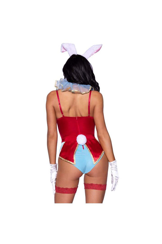 Leg Avenue Wonderland White Rabbit Costume Red/White/Blue 1