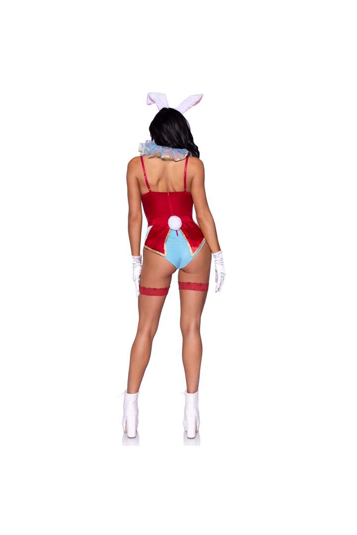 Leg Avenue Wonderland White Rabbit Costume Red/White/Blue 4