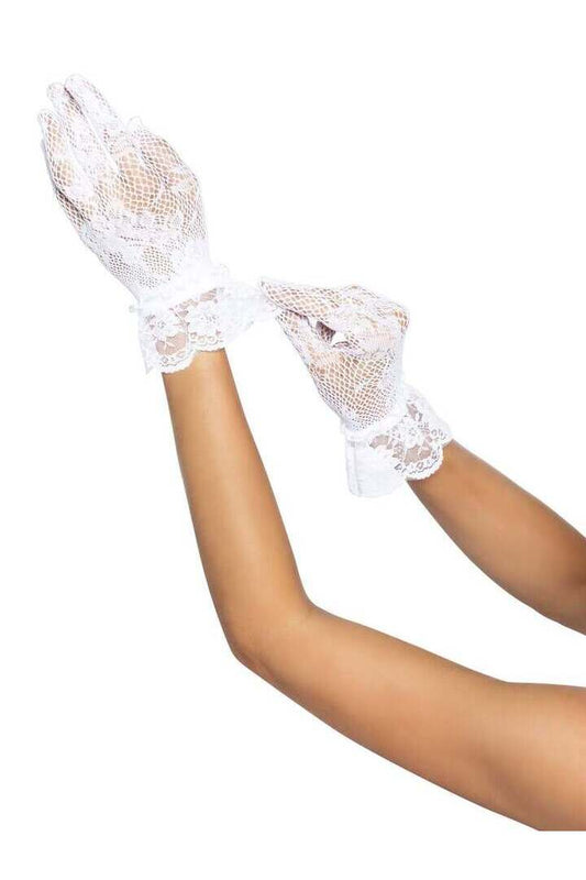 Leg Avenue Wrist Length Lace Gloves in One Size 1