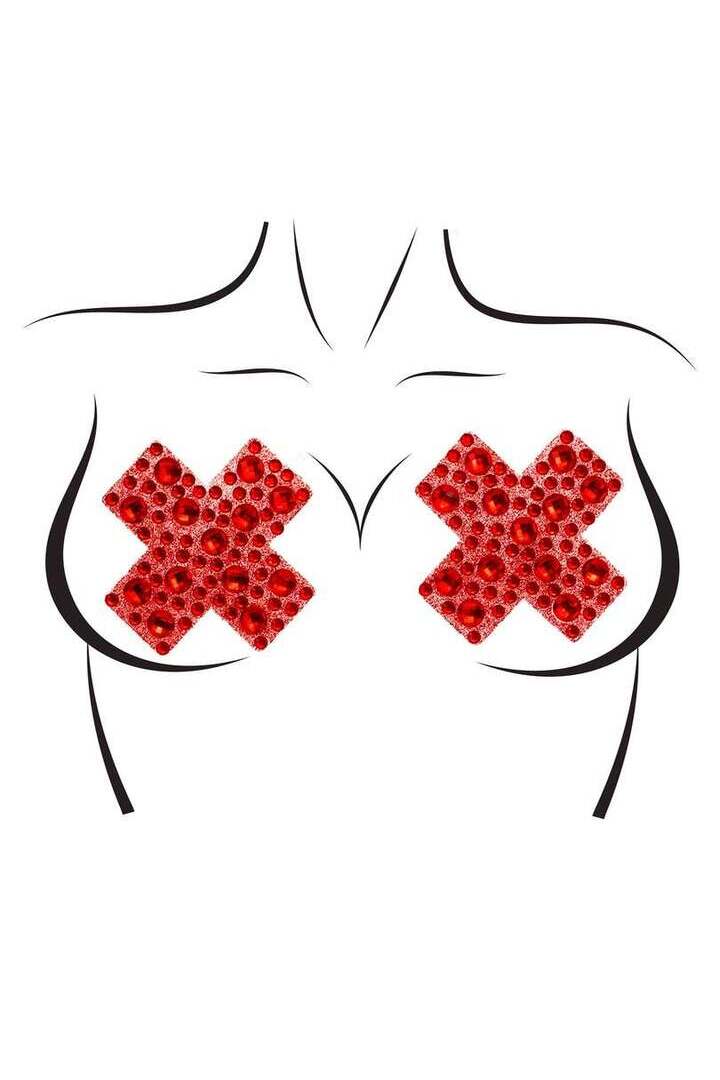 Leg Avenue X-Factor Rhinestone Nipple Covers in One Size 2