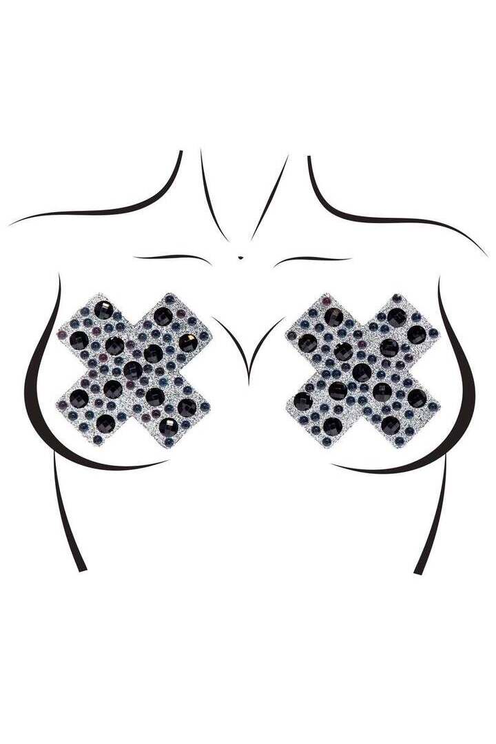 Leg Avenue X-Factor Rhinestone Nipple Covers in One Size