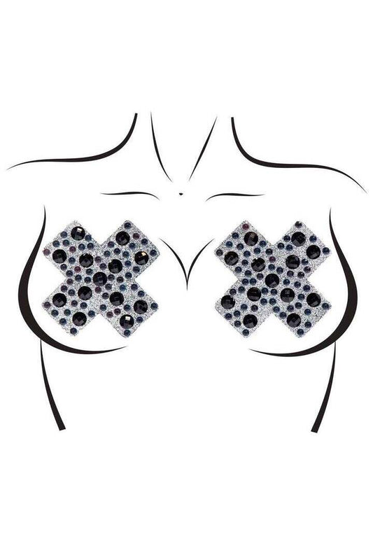 Leg Avenue X-Factor Rhinestone Nipple Covers in One Size
