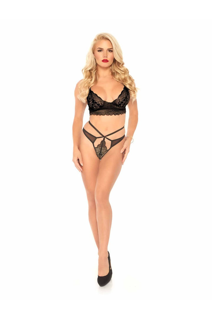 Leg Avenue XOXO Bra & Panty Set Black 3