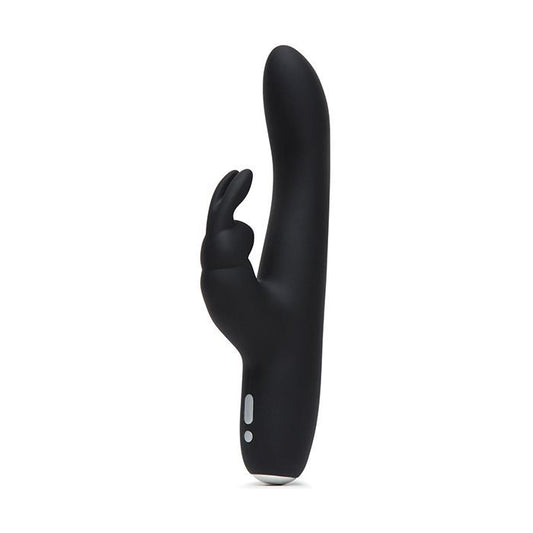 Lovehoney Fifty Shades of Grey Greedy Girl Rechargeable Slimline Rabbit Vibrator - Black 1
