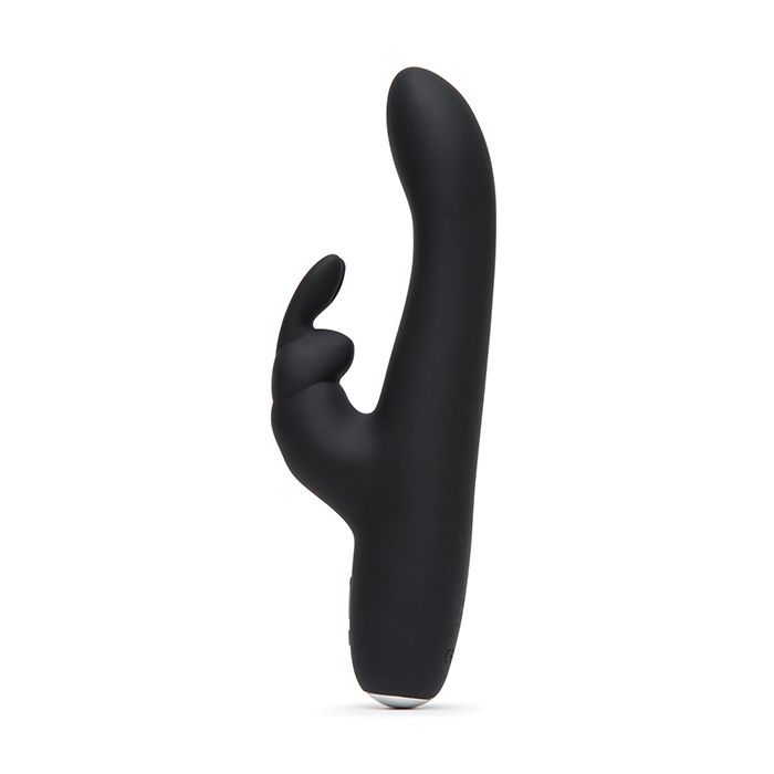 Lovehoney Fifty Shades of Grey Greedy Girl Rechargeable Slimline Rabbit Vibrator - Black 2