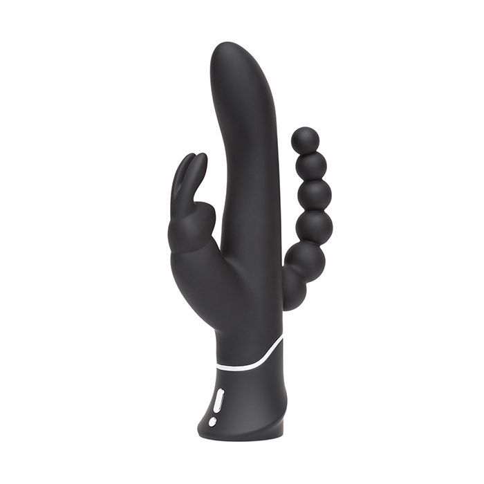 Lovehoney Happy Rabbit Triple Curve - Black 1