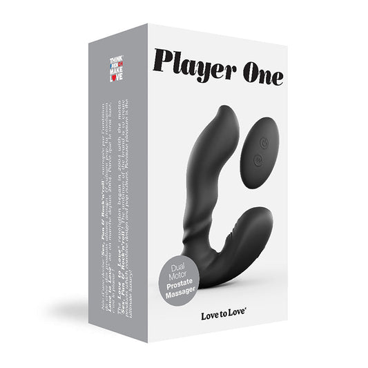 Lovely Planet Love to Love Player One Dual Motor Vibrating Prostate Massager With Remote Black