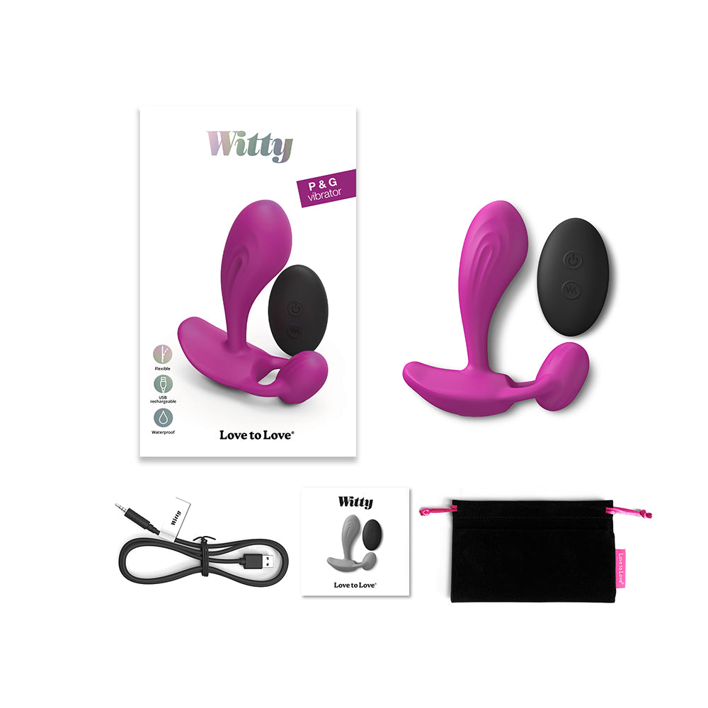 Lovely Planet Love to Love Witty Rechargeable Remote-Controlled Silicone P & G Vibrator 1