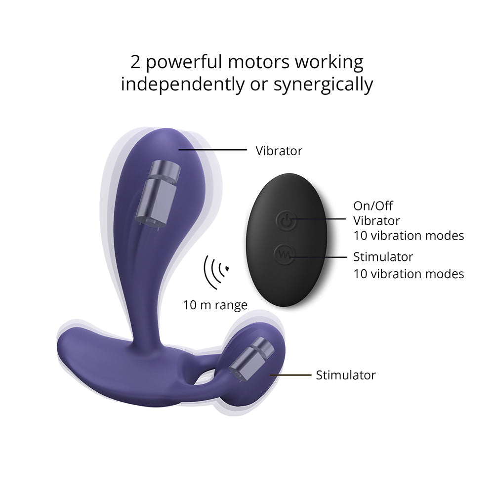 Lovely Planet Love to Love Witty Rechargeable Remote-Controlled Silicone P & G Vibrator 5