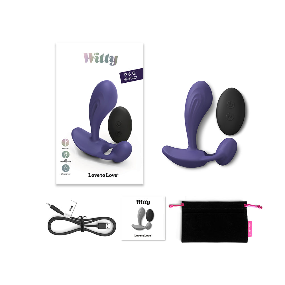 Lovely Planet Love to Love Witty Rechargeable Remote-Controlled Silicone P & G Vibrator