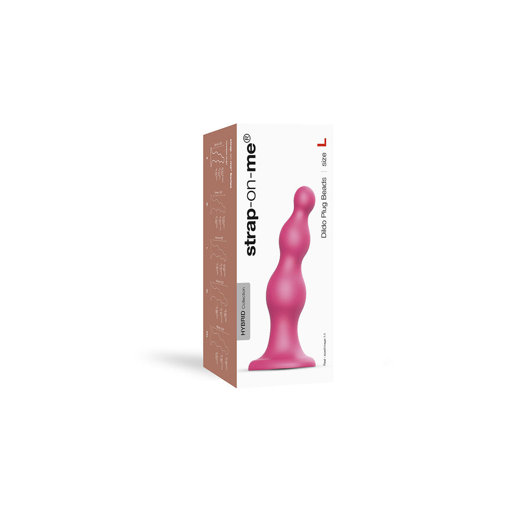 Lovely Planet Strap-On-Me Dildo Plug Beads Raspberry 11
