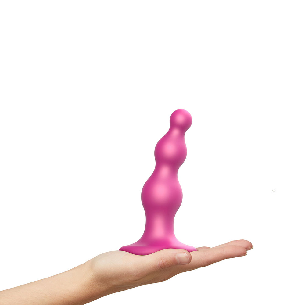 Lovely Planet Strap-On-Me Dildo Plug Beads Raspberry 8