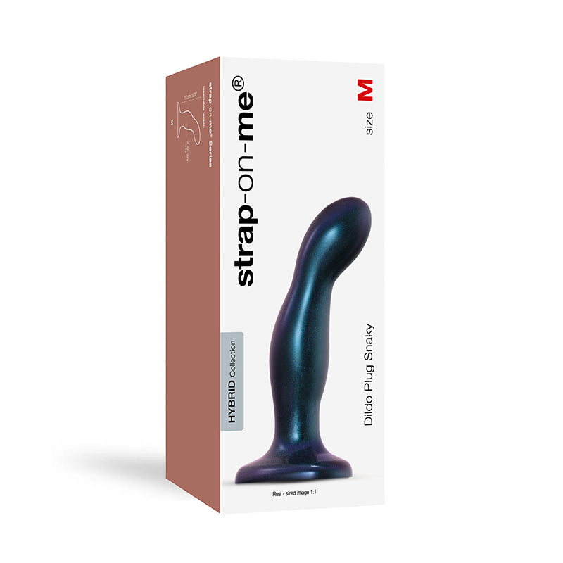 Lovely Planet Strap-On-Me Hybrid Collection Dildo Plug Snaky Metallic Blue M