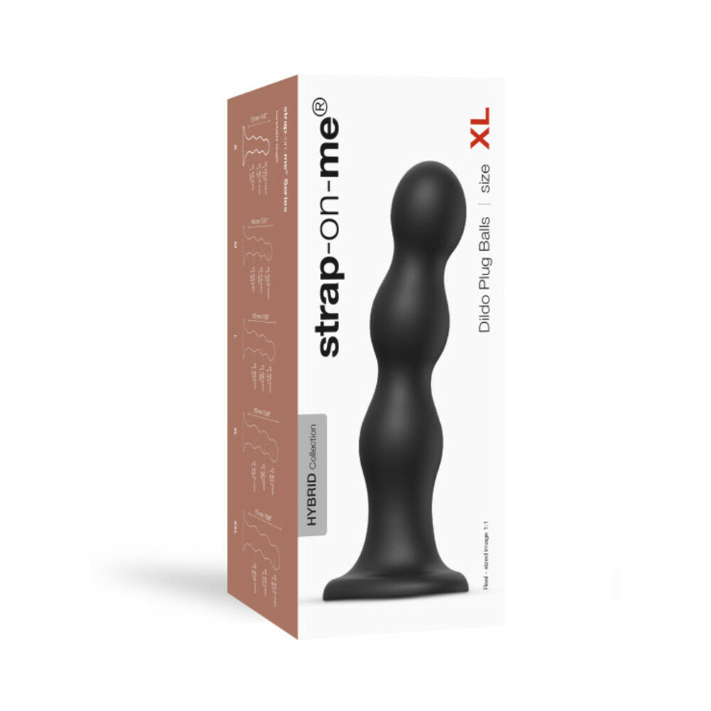 Lovely Planet Strap-On-Me Hybrid Collection Silicone Dildo Plug Balls Black 1