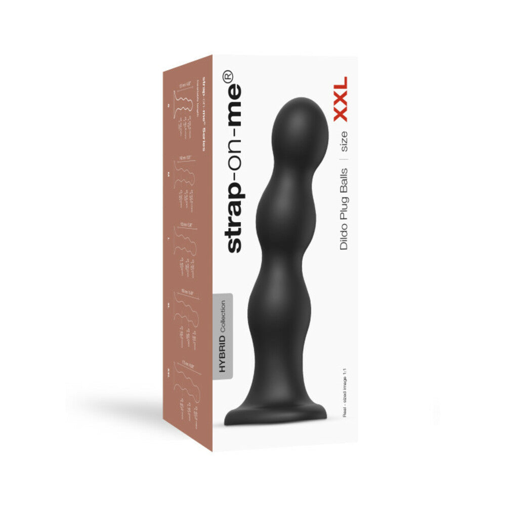 Lovely Planet Strap-On-Me Hybrid Collection Silicone Dildo Plug Balls Black 2