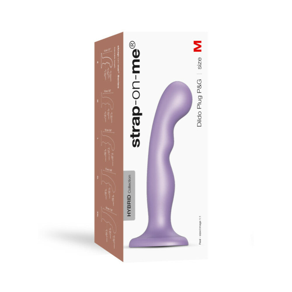 Lovely Planet Strap-On-Me Hybrid Collection Silicone Dildo Plug P&G Metallic Lilac 1