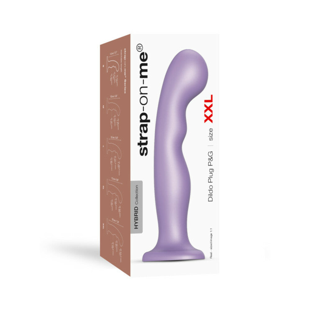 Lovely Planet Strap-On-Me Hybrid Collection Silicone Dildo Plug P&G Metallic Lilac 3