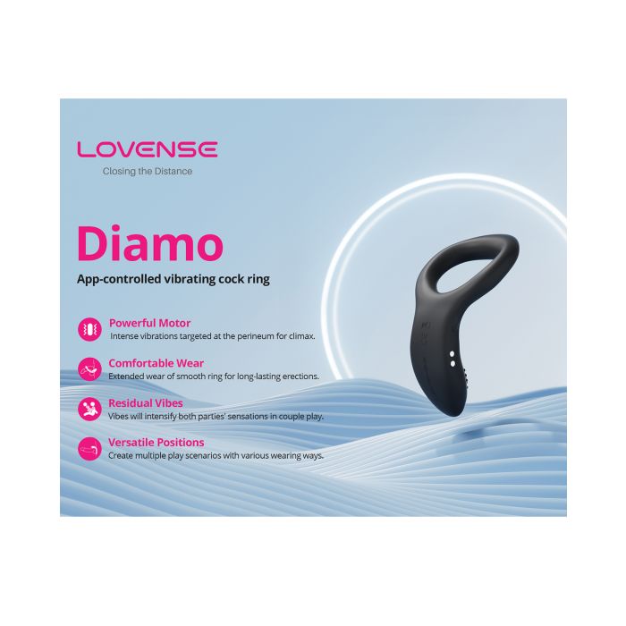 Lovense Diamo Cock Ring - Black 5