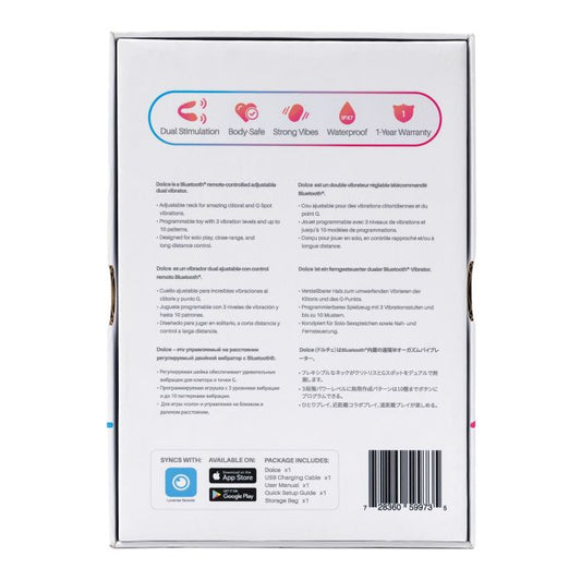 Lovense Dolce (previously Quake) Adjustable Dual Stimulator - Pink 1