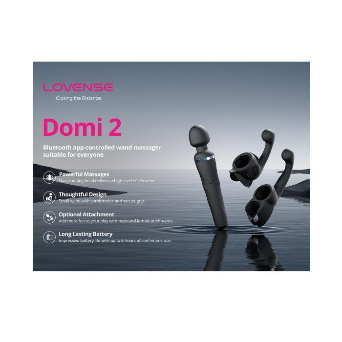 Lovense Domi 2 Flexible Rechargeable Mini Wand - Black 3