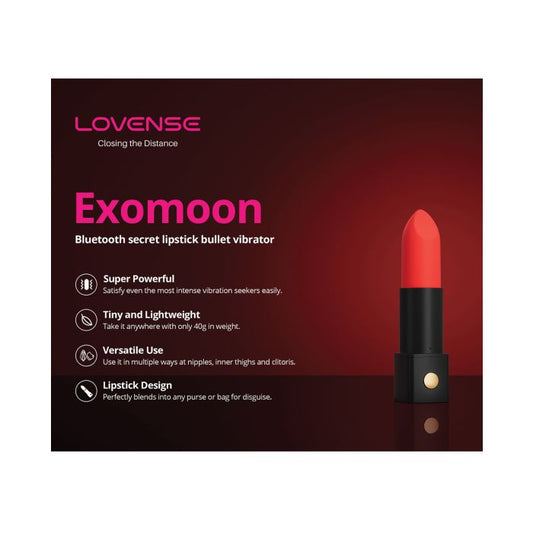 Lovense Exomoon Lipstick Vibe - Red