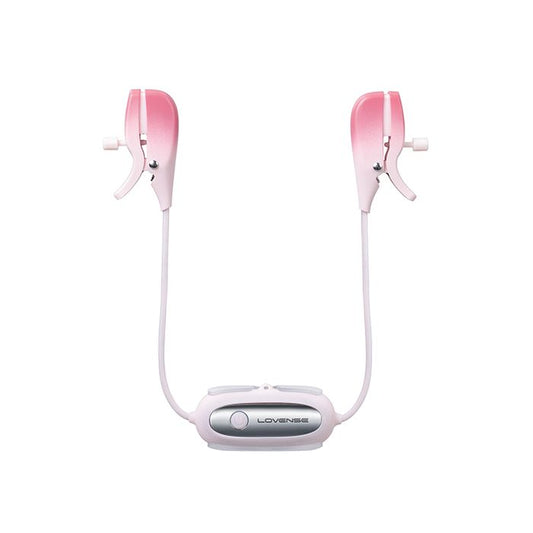 Lovense Gemini Vibrating Nipple Clamps - Pink 1