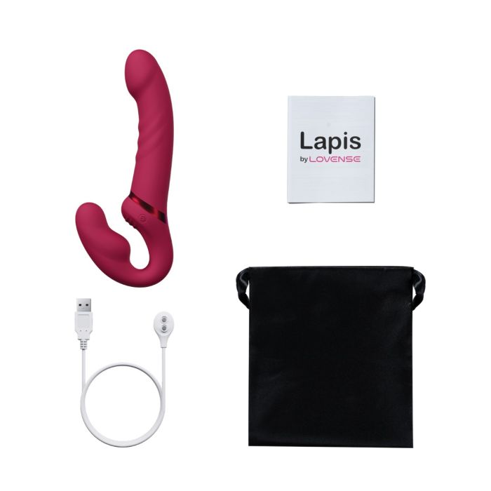 Lovense Lapis Vibrating Strapless Strap On - Pink 2