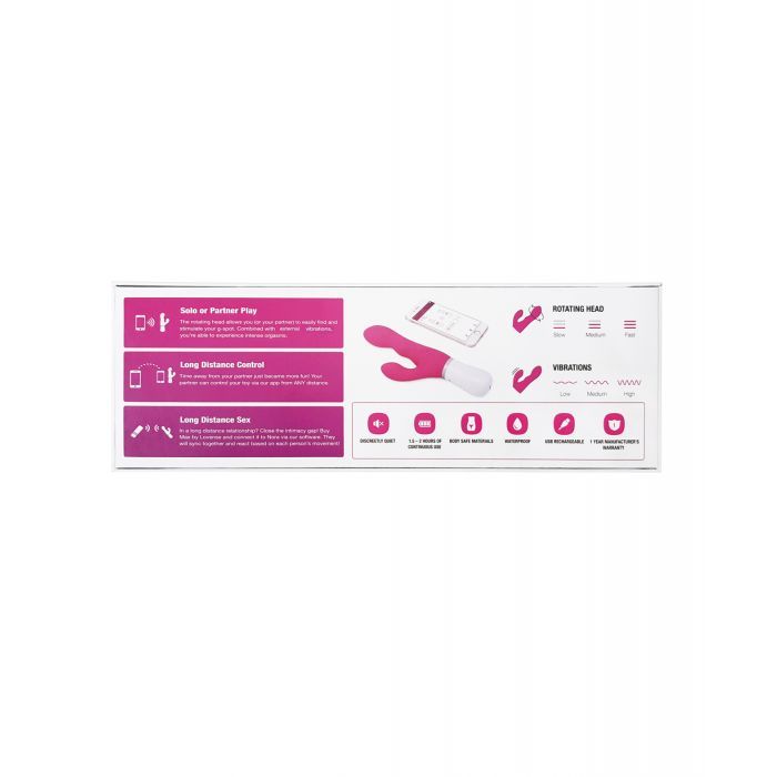 Lovense Nora Rotating Head Rabbit - Pink 4