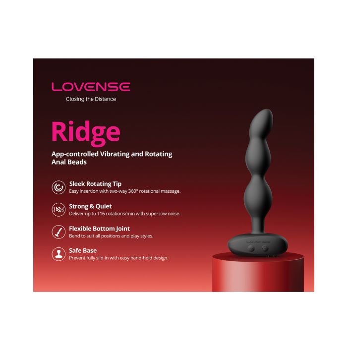 Lovense Ridge Bumpy Anal Plug - Black 5