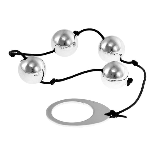 Me You Us Heavy Metal Anal Beads Silver 1