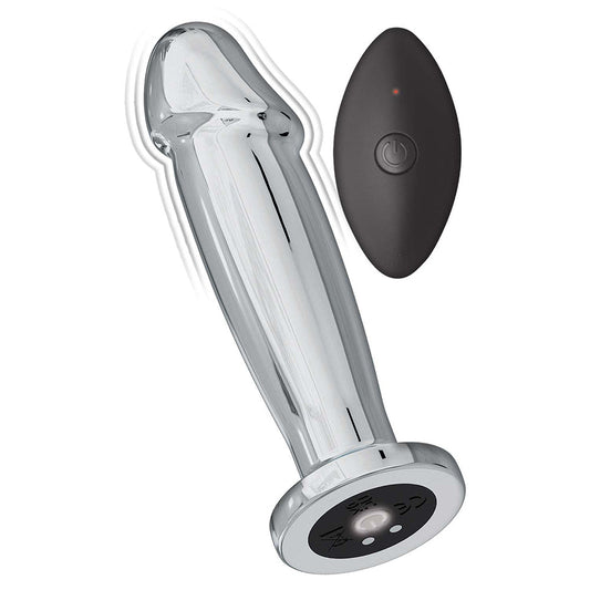 Nasstoys Ass-Sation Remote Vibrating Metal Anal Ecstasy Silver 1