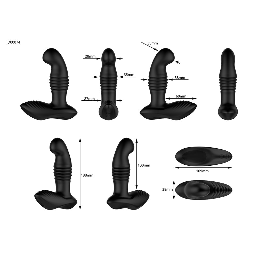 Nexus Thrust Prostate Edition Thrusting Vibrating Prostate and Perineum Massager Black 8