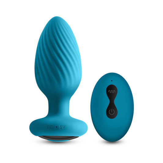 NS Novelties INYA Alpine 2.0 Gyrating and Vibrating Plug with Remote Teal 1