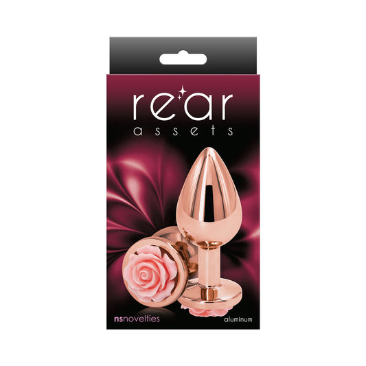 NS Novelties Rear Assets Rose Anal Plug Medium 1
