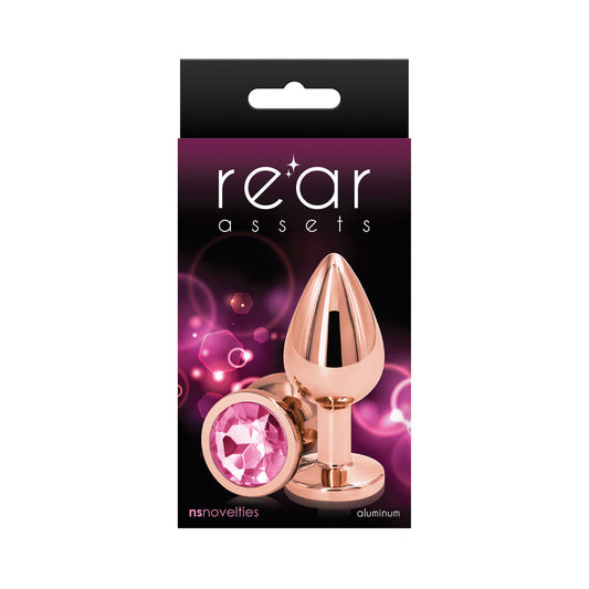 NS Novelties Rear Assets Rose Gold Anal Plug 1
