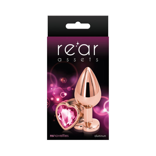 NS Novelties Rear Assets Rose Gold Heart Plug 1