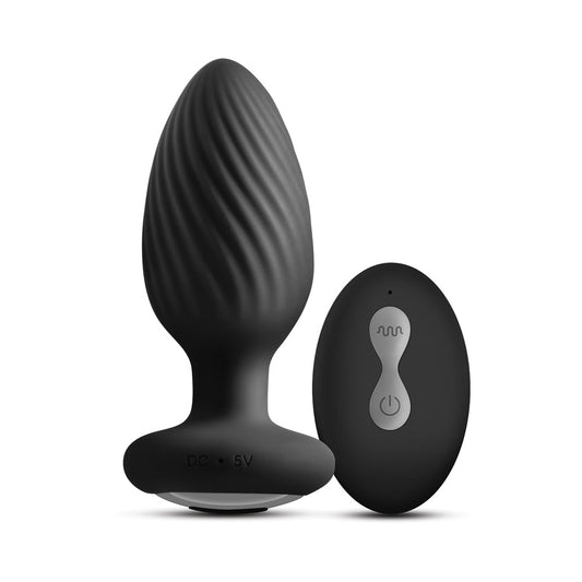 NS Novelties Renegade Alpine 2.0 Gyrating and Vibrating Plug with Remote Black 1