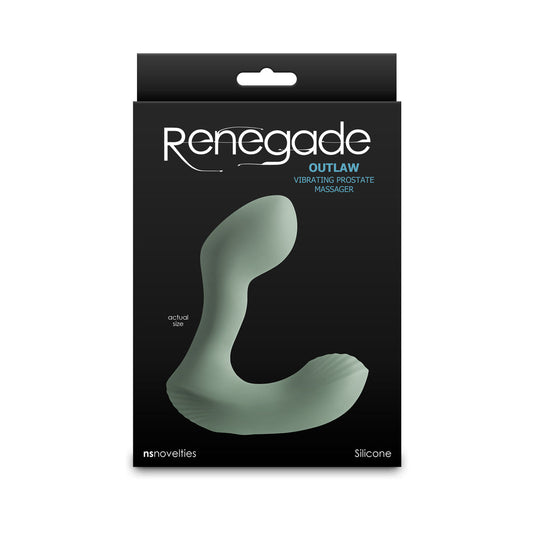 NS Novelties Renegade Outlaw Rechargeable Vibrating Prostate Massager Sage