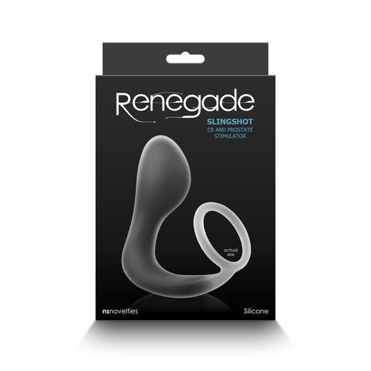 NS Novelties Renegade Slingshot Cock Ring & Prostate Stimulator Black