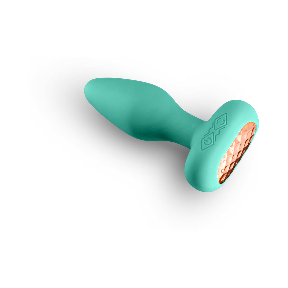 NS Novelties Techno Prism App-controlled Vibrating and Rotating Plug Teal 3