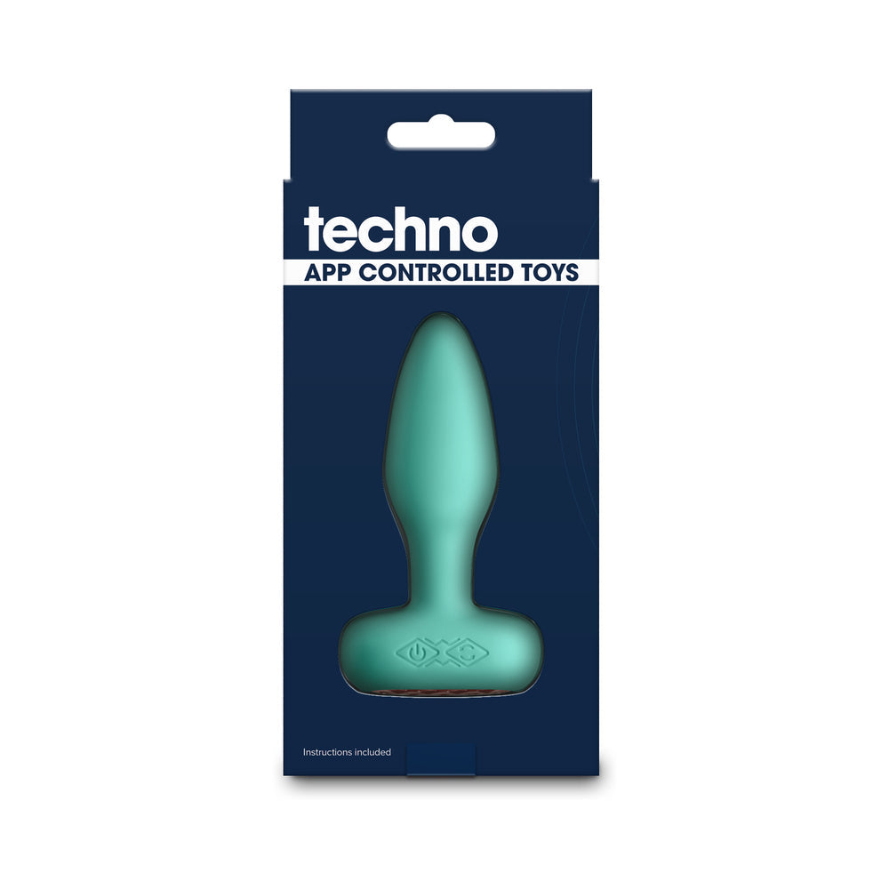 NS Novelties Techno Prism App-controlled Vibrating and Rotating Plug Teal 4