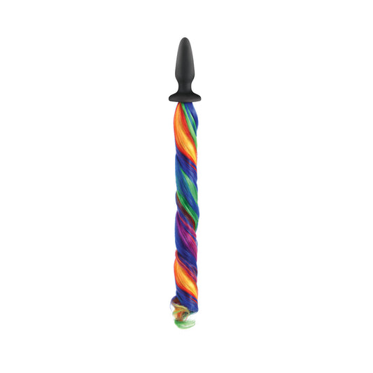 NS Novelties Unicorn Tails Anal Plug Black/Rainbow 1