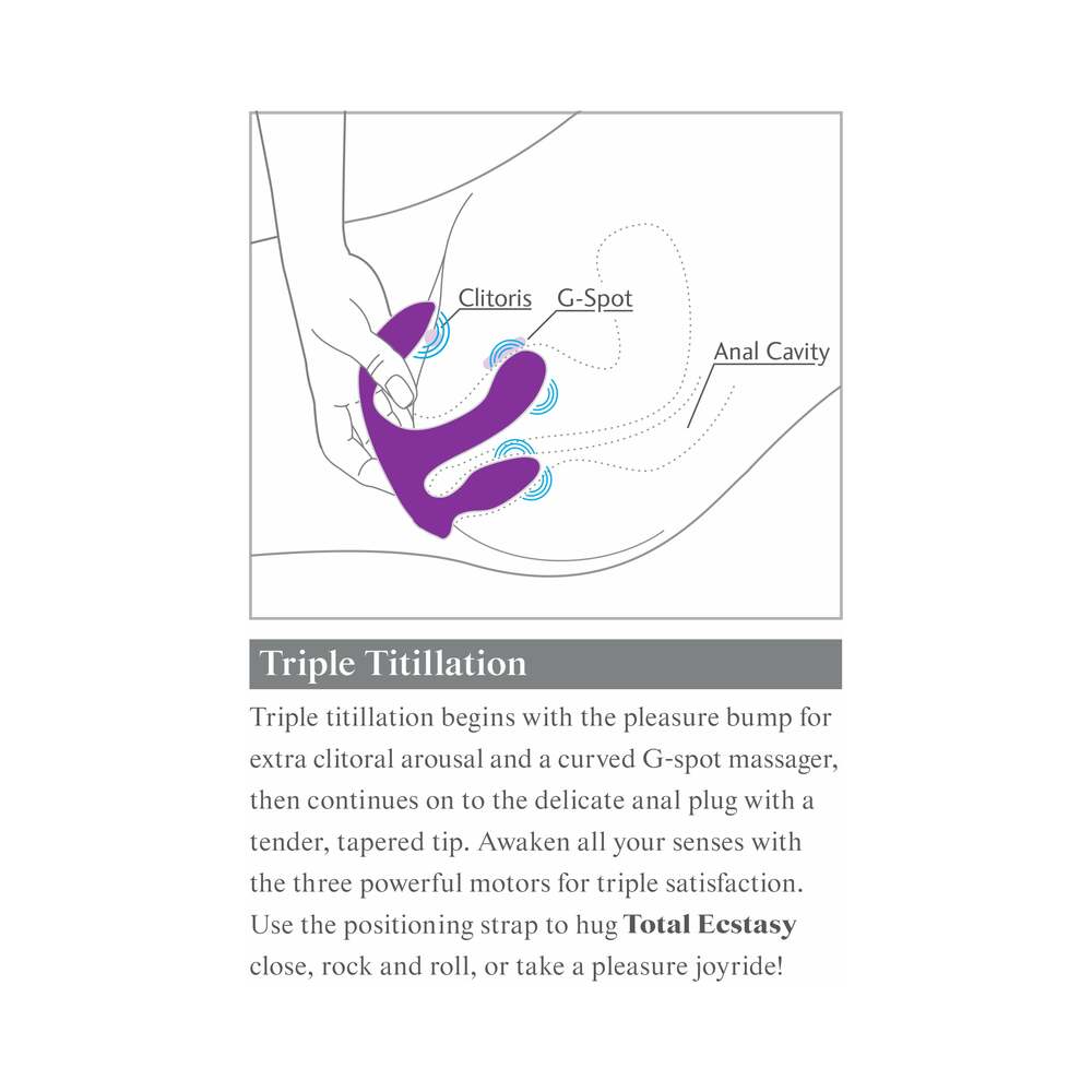 Pipedream 3Some Total Ecstasy Triple Stimulation Silicone Vibrator Purple10