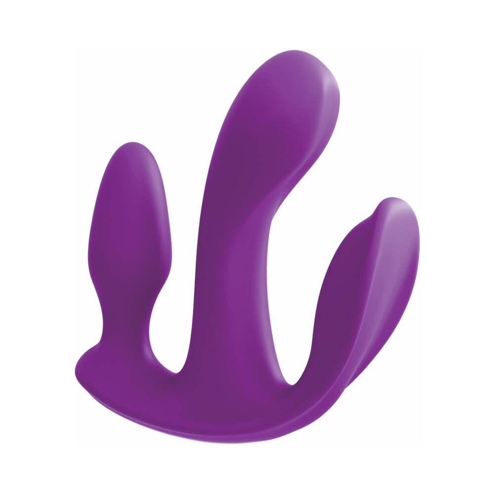 Pipedream 3Some Total Ecstasy Triple Stimulation Silicone Vibrator Purple2
