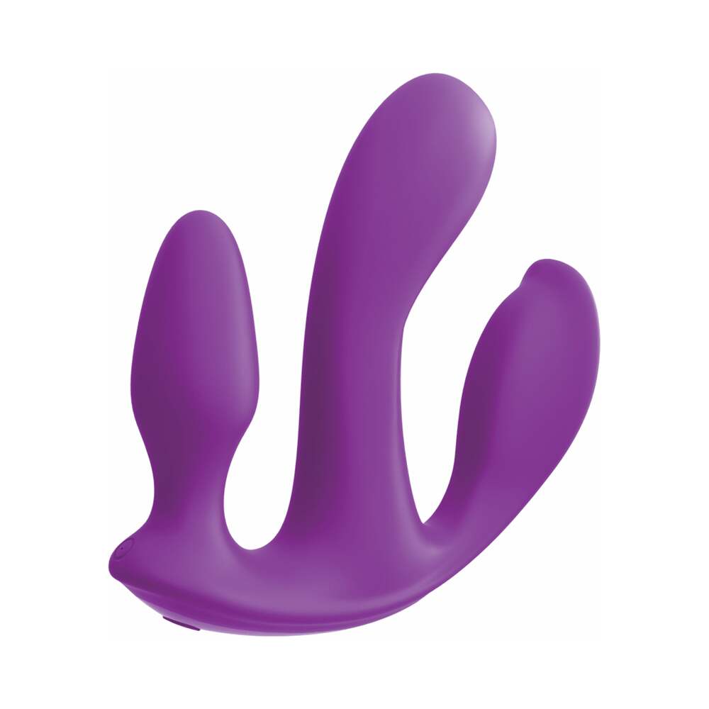 Pipedream 3Some Total Ecstasy Triple Stimulation Silicone Vibrator Purple3