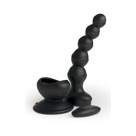Pipedream 3Some Wall Banger Vibrating Anal Beads With Suction Cup Black1