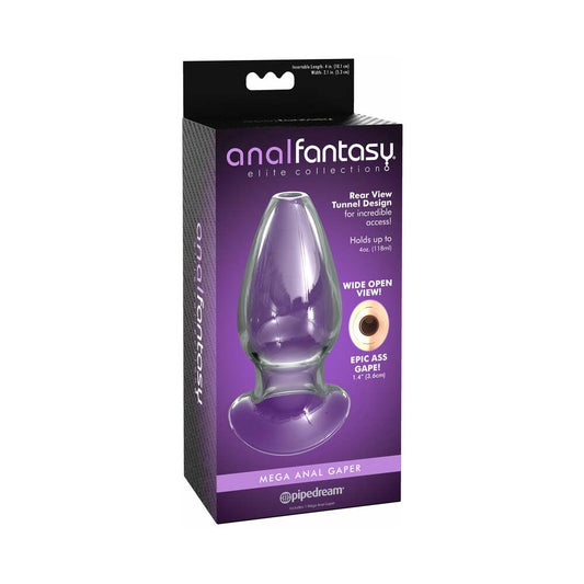 Pipedream Anal Fantasy Elite Collection Anal Gaper Glass Tunnel Plug Clear1
