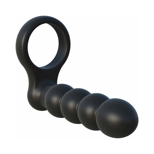 Pipedream Fantasy C-Ringz Remote Control Double Penetrator Vibrating Cockring Black1